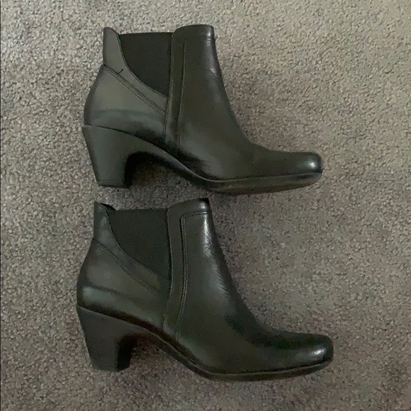 Black Leather Ankle Booties - Picture 4 of 13